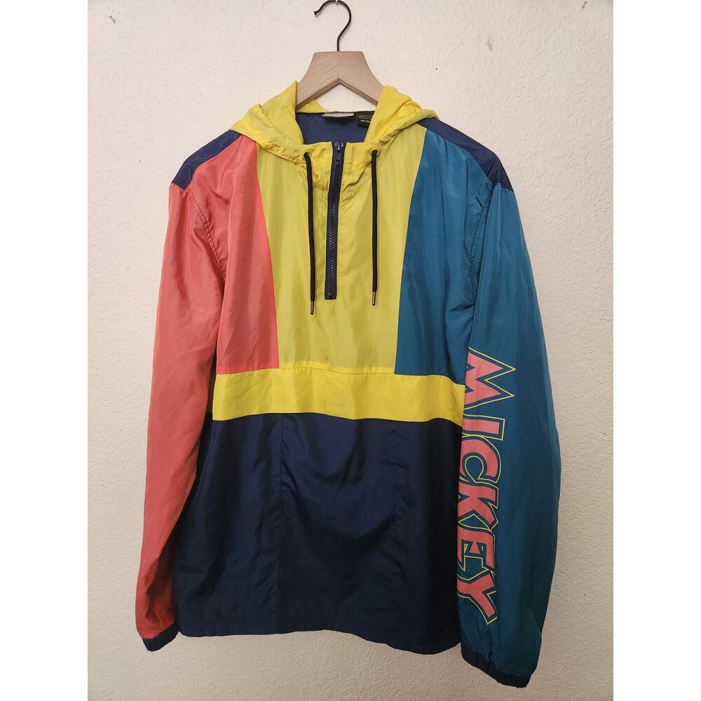 Disney Mickey Multicolor Pullover Windbreaker-M - image 1